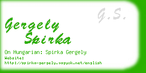 gergely spirka business card